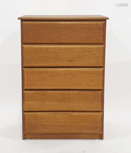 Modern chest of five long drawers and a television stand (2)