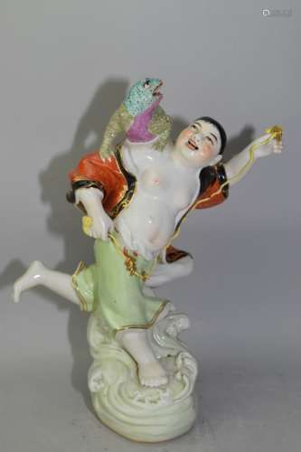 Early 20th C. Chinese Famille Rose LiuHai Figure