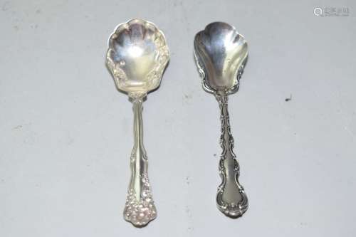 Two Sterling Silver Tea Spoons, Gorham and Other