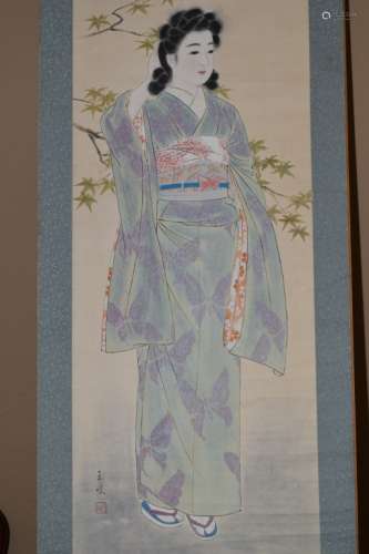 Japanese Maiden Painting