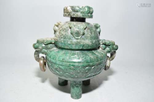 Chinese Jade Incense Burner