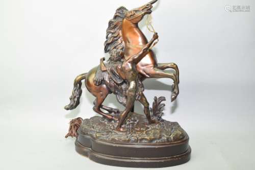 After Guilaume Coustou, Marly Horse Bronze Sculpture
