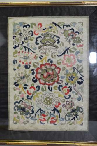 19th C. Chinese DaZi Style Embroidery