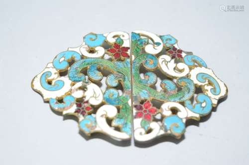 Japanese Cloisonne Belt Buckle