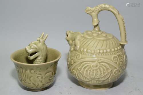 Group of Chinese Yaozhou Reverse Flow Ware