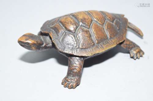 19th C. Japanese Bronze Turtle Paperweight