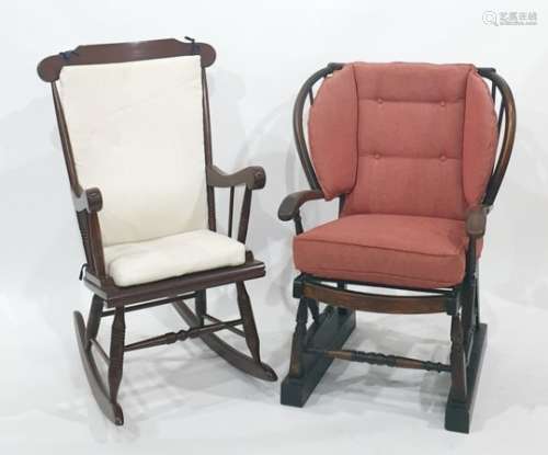 20th century rocking chair and another chair (2)