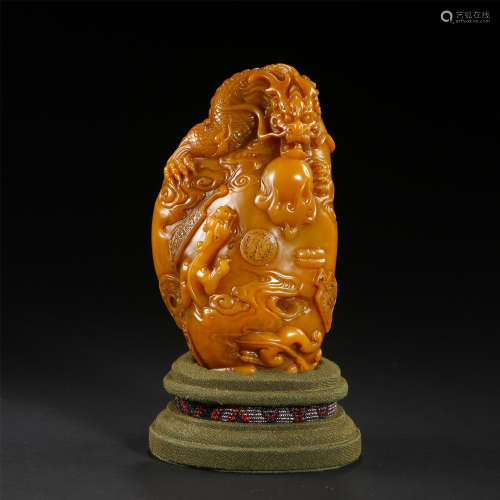 CHINESE SOAPSTONE TIANHUANG BEAST SEAL