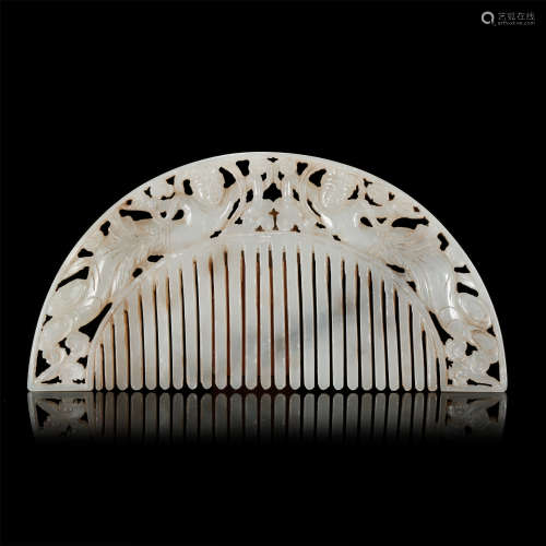 CHINESE ANCIENT JADE COMB