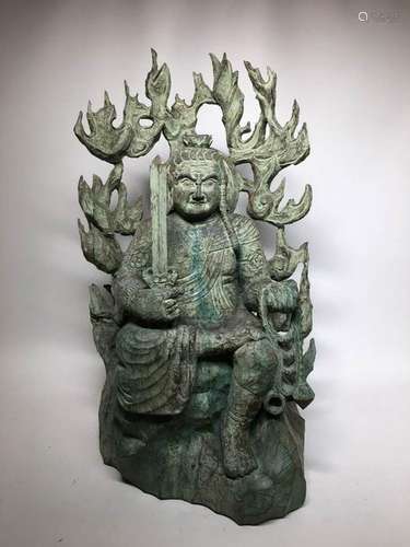 Japanese Carved Wood Gaurdian