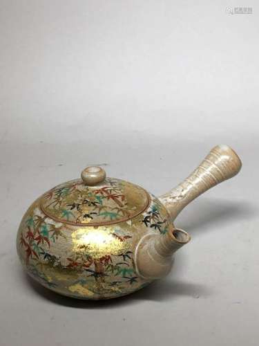 Japanese Clay Teapot - Maple Leave