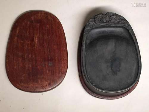 Chinese Duan Inkstone with Case