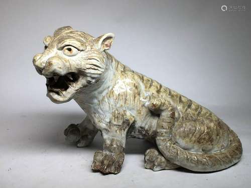 Japanese Ceramic Sculpture of Tiger