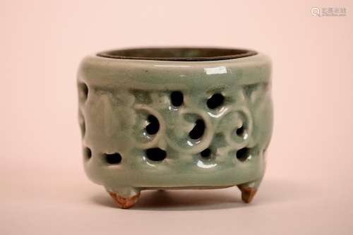 Chinese Ming Celadon Porcelain Censer