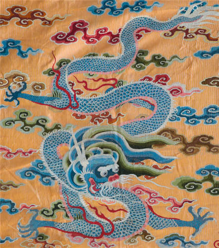 CHINESE EMBROIDERY TAPESTRY OF DRAGON