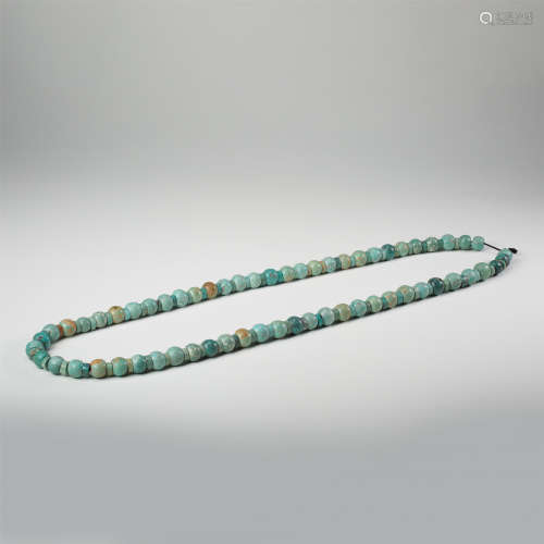 CHINESE TURQUOISE BEAD NECKLACE
