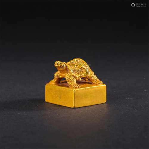 CHINESE PURE GOLD TURTLE OFFICIAL SEAL