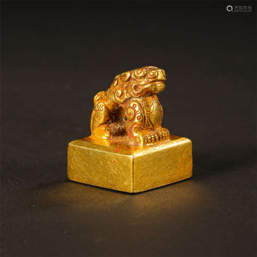 CHINESE PURE GOLD BEAST OFFICIAL SEAL