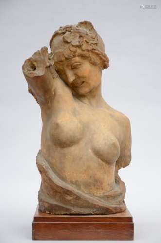 Marnix d'Haveloose: 'ladies bust' in terra cotta (67cm)