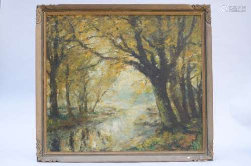 Pieter Gorus: painting o/c 'river view'