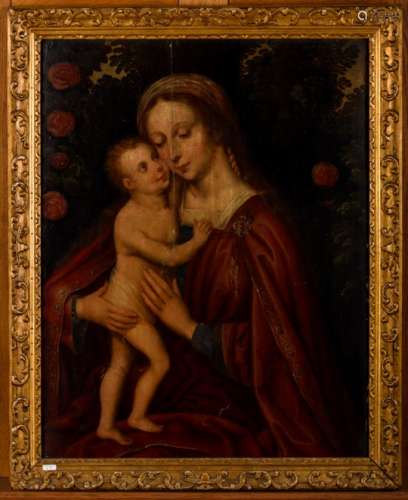 Anonymous (16th century): painting (o/p) 'Madonna and Child' (49x64cm)