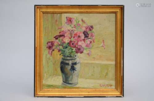 Coddron: painting (o/p) 'flower still life' (38x40cm)