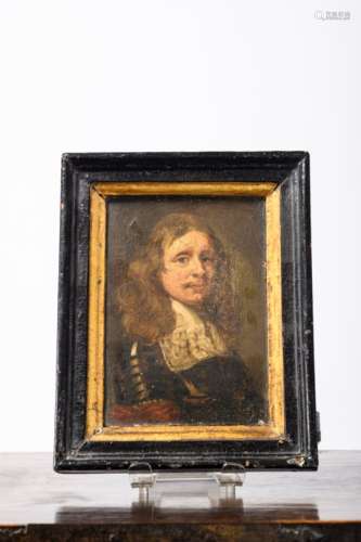 Anonymous (17th century): painting (o/p) 'portrait of a nobleman' (13x18cm)