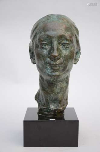 Rik Wouters (posthumously): bronze statue 'bust of Nel' (38cm)