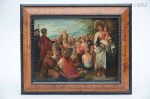 Anonymous (17th century, circle of Frans Francken): painting (o/c) 'Sermon of John the Baptist' (