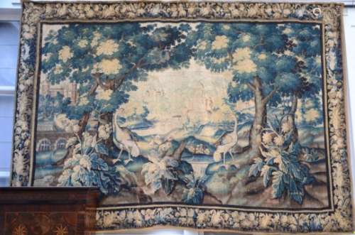 A large 'verdure' tapestry, 17th century (272x408cm)