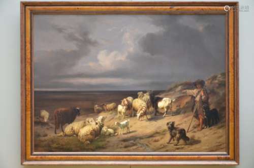 A.R. Jones painting o/c 'pastoral scene' (149x109cm)