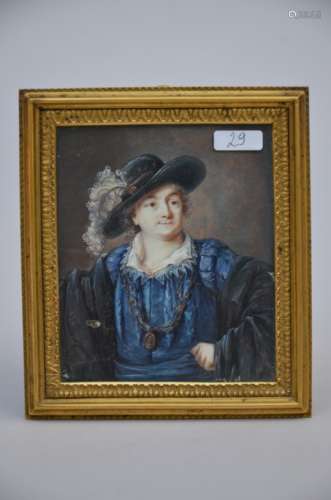 Miniature portrait 'nobleman' (*) (9x11cm)