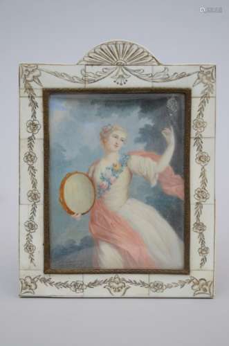 Miniature by Lancret 'musician' (*) (16x20cm)