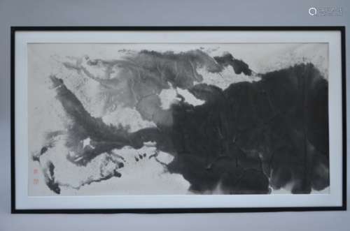 Luojing 'Ink Splash landscape', ink on paper (130x66cm)