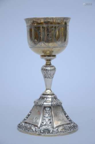 Chalice in Russian silver, Moscow 19th century (22cm)