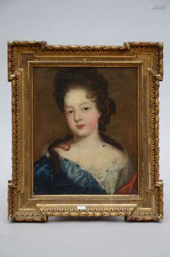 Anonymous (18th century): painting (o/c) 'portrait of a lady' (*) (32x26cm)