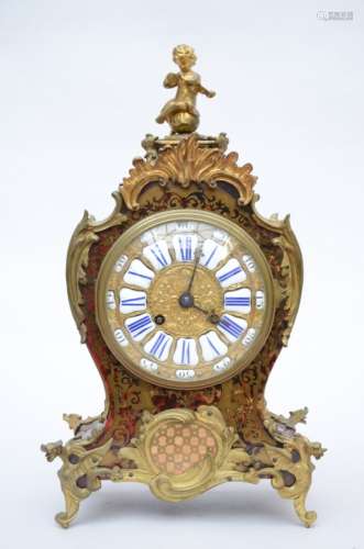 Louis XV style clock with Boulle inlaywork (43cm)