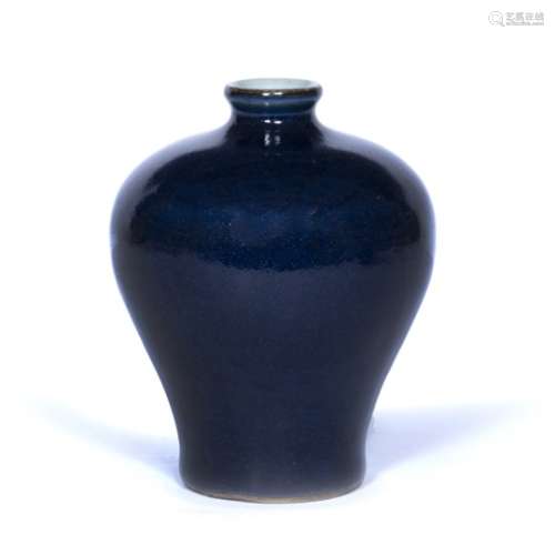 Monochrome Meiping vase Chinese, 18th/19th Century powder blue glaze 13cm high