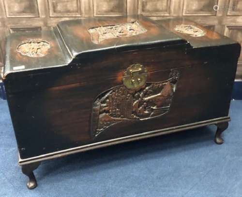 A CHINESE CAMPHORWOOD BLANKET CHEST
