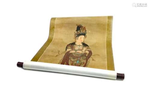 A CHINESE SCROLL PAINTING