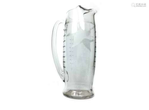 A HOLMGAARD GLASS WATER JUG