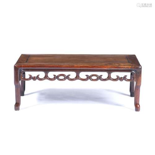 Hardwood opium table, Chinese, 19th Century, 76cm x 42cm x 28cm