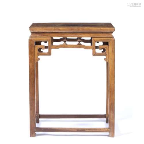 Hardwood rectangular stand Chinese, late 19th/early 20th Century 23cm across x 38cm wide x 76cm
