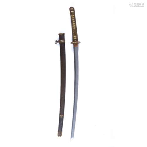 Shin gunto katana Japanese Imperial Japanese Army Officer's shin gunto katana sword, dated 1943