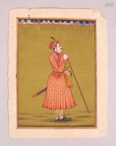 A GOOD 19TH / 20TH CENTURY INDO PERSIAN MUGHAL ART HAND PAINTED PICTURE ON PAPER, the picture