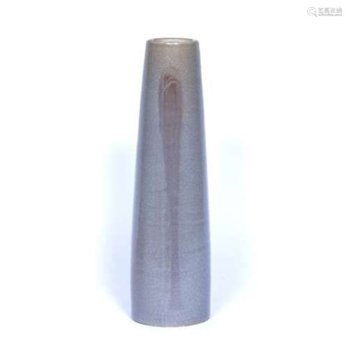 Elongated vase Japanese, 20th Century with waterfall decoration and crackleware glaze 34.5cm high