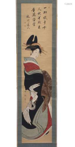 Koikawa Harumasa (active circa 1801-1818) Edo period, late 18th to early 19th century Courtesan in
