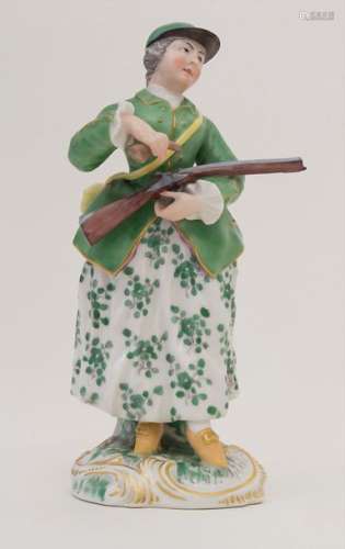 Jägerin mit Gewehr / A hunting lady, Nymphenburg, …
