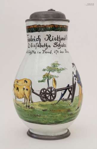 Hochzeitskrug / A wedding jug, wohl Durlach, um 18…