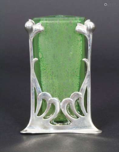 Jugendstil Vase mit Silbermontur / An Art Nouveau …